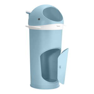 Svetlomodrý plastový odpadkový kôš na plienky 25 l Whale – Kindsgut