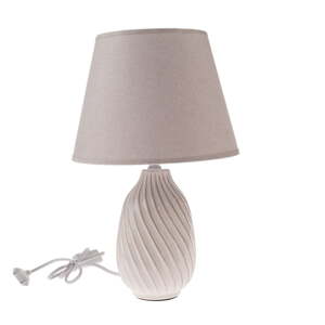 Sivá stolová lampa s textilným tienidlom (výška  38 cm) – Dakls