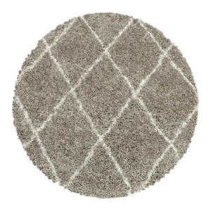 Svetlohnedý okrúhly koberec ø 200 cm Alvor – Ayyildiz Carpets