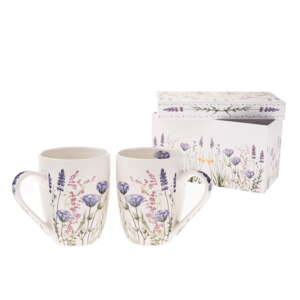 Krémovobiele porcelánové hrnčeky v súprave 2 ks 350 ml – Dakls