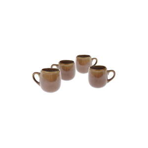 Hnedé keramické hrnčeky v súprave 4 ks na espresso 100 ml – Dakls