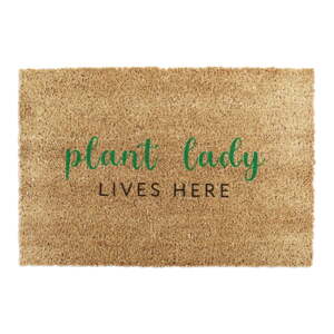 Rohožka z kokosového vlákna 40x60 cm Plant Lady Lives Here – Artsy Doormats
