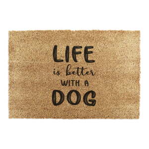 Rohožka z kokosového vlákna 60x90 cm Life Is Better With a Dog – Artsy Doormats