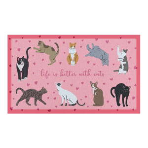 Rohožka 40x70 cm Life Is Better With Cats – Artsy Doormats