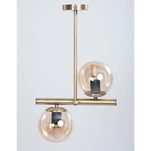 Stropné svietidlo v zlatej farbe so skleneným tienidlom ø 15 cm Libra – Squid Lighting