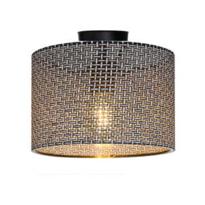 Sivé stropné svietidlo s textilným tienidlom ø 30 cm Goza – Squid Lighting