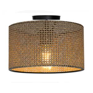 Hnedé stropné svietidlo s textilným tienidlom ø 38 cm Goza – Squid Lighting