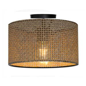 Hnedé stropné svietidlo s textilným tienidlom ø 30 cm Goza – Squid Lighting
