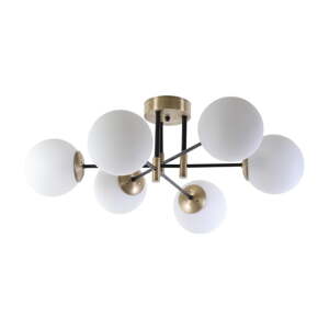 Biele/v zlatej farbe stropné svietidlo so skleneným tienidlom ø 15 cm Dolunay – Opviq lights