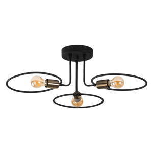 Čierne stropné svietidlo Circle – Opviq lights