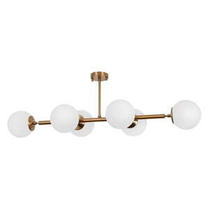 Biele/v zlatej farbe stropné svietidlo so skleneným tienidlom 40x110 cm Fazli – Opviq lights