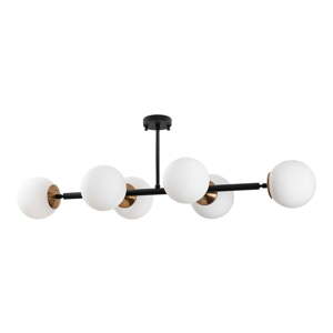 Čierno-biele stropné svietidlo so skleneným tienidlom 40x110 cm Fazli – Opviq lights