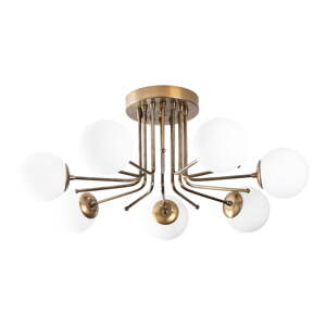 Biele/v zlatej farbe stropné svietidlo so skleneným tienidlom ø 15 cm Daisy – Opviq lights