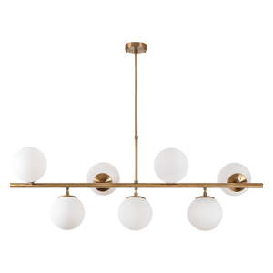 Biele/v zlatej farbe stropné svietidlo so skleneným tienidlom 40x113 cm Fazli – Opviq lights
