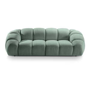 Svetlozelená zamatová pohovka 254 cm Diana – Micadoni Home