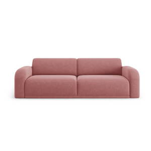 Svetloružová zamatová pohovka 242 cm Erin – Micadoni Home