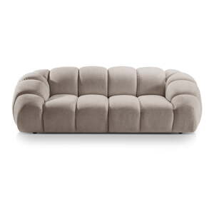 Béžová zamatová pohovka 254 cm Diana – Micadoni Home