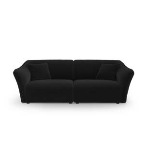 Čierna zamatová pohovka 206 cm Tokyo – Cosmopolitan Design
