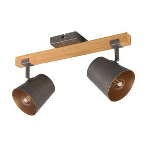 Tmavosivé/v prírodnej farbe bodové svietidlo 14x42 cm Bell – Trio