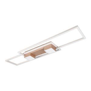Biele/v bronzovej farbe LED stropné svietidlo na diaľkové ovládanie/so stmievačom 28x100 cm Albany – Trio