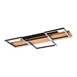 Čierne/v prírodnej farbe LED stropné svietidlo so stmievačom 34x65 cm Harper – Trio