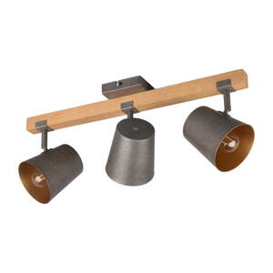 Tmavosivé/v prírodnej farbe bodové svietidlo 14x54 cm Bell – Trio