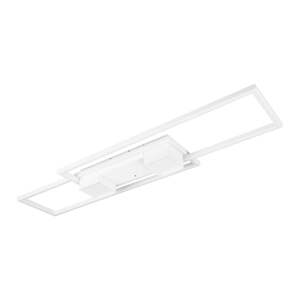 Biele LED stropné svietidlo na diaľkové ovládanie/so stmievačom 28x100 cm Albany – Trio