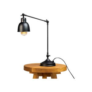 Čierna stolová lampa s kovovým tienidlom (výška  45 cm) Freja – CustomForm