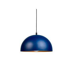 Modré závesné svietidlo s kovovým tienidlom ø 40 cm Lyke – CustomForm