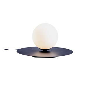Čierna stolová lampa so skleneným tienidlom (výška  17 cm) Skiva Ball – CustomForm