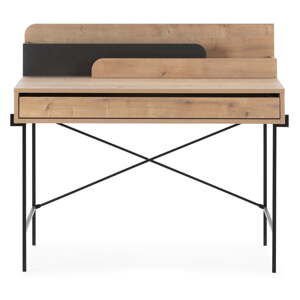 Pracovný stôl z dubového dreva so sekretárom 60x113 cm Lila – Marckeric