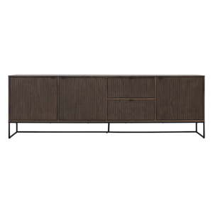 Tmavohnedá nízka komoda v dekore duba 235x76 cm Bali – Tenzo