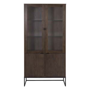 Tmavohnedá vitrína v dekore duba 90x178 cm Bali – Tenzo