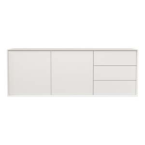 Biela nízka závesná komoda 168x61 cm Wall – Tenzo
