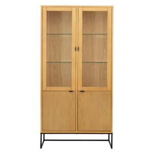 Vitrína v dekore duba v prírodnej farbe 90x178 cm Bali – Tenzo