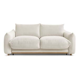 Krémovobiela rozkladacia pohovka 214 cm Ernest – Bobochic Paris