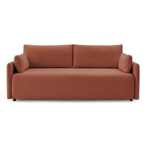 Oranžová rozkladacia pohovka 211 cm Marcel – Bobochic Paris