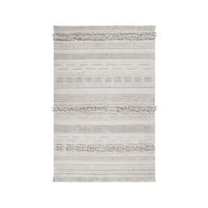Svetlosivý/krémovobiely prateľný/ručne tkaný bavlnený koberec 170x240 cm Air Natural – Lorena Canals