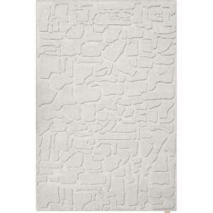 Svetlosivý vlnený koberec 133x190 cm Morphic Dunes – Agnella