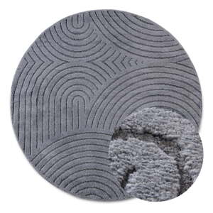 Antracitovosivý okrúhly koberec ø 160 cm Panglao New York Anthracite – Elle Decoration