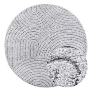 Svetlosivý okrúhly koberec ø 200 cm Panglao New York Light Grey – Elle Decoration