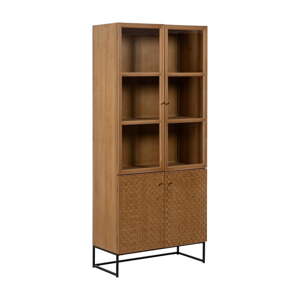 Vitrína v dekore jaseňa v prírodnej farbe 84,5x198 cm – Ixia