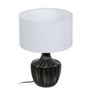 Čiern-obiela stolová lampa s textilným tienidlom (výška  52,5 cm) – Ixia