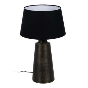 Čierna stolová lampa s textilným tienidlom (výška  66 cm) – Ixia