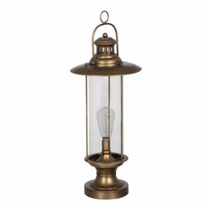 LED stolová lampa v zlatej farbe so skleneným tienidlom (výška  58 cm) – Ixia