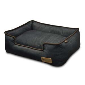 Tmavomodrý pelech pre psa 46x57 cm Lounge Bed Denim Medieval Blue / Dark Chocolate S – P.L.A.Y.
