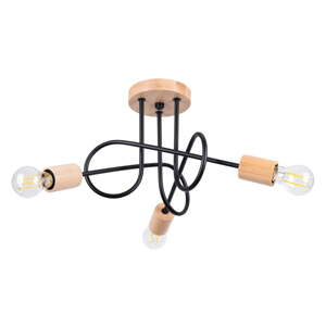 Čierne/v prírodnej farbe stropné svietidlo 14x56 cm Tumber – Nice Lamps