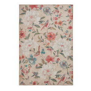 Béžový prateľný behúň 61x170 cm Pipa Floral – Catherine Lansfield