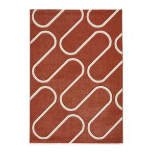 Koberec v tehlovej farbe 160x230 cm Linear Curve – Catherine Lansfield