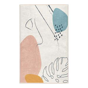 Krémovobiely prateľný koberec 160x230 cm Abstract Shapes – Mila Home
